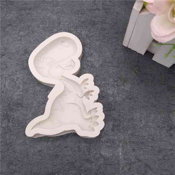 Молд силиконовый Динозавр 101 на 67 мм серый Киев