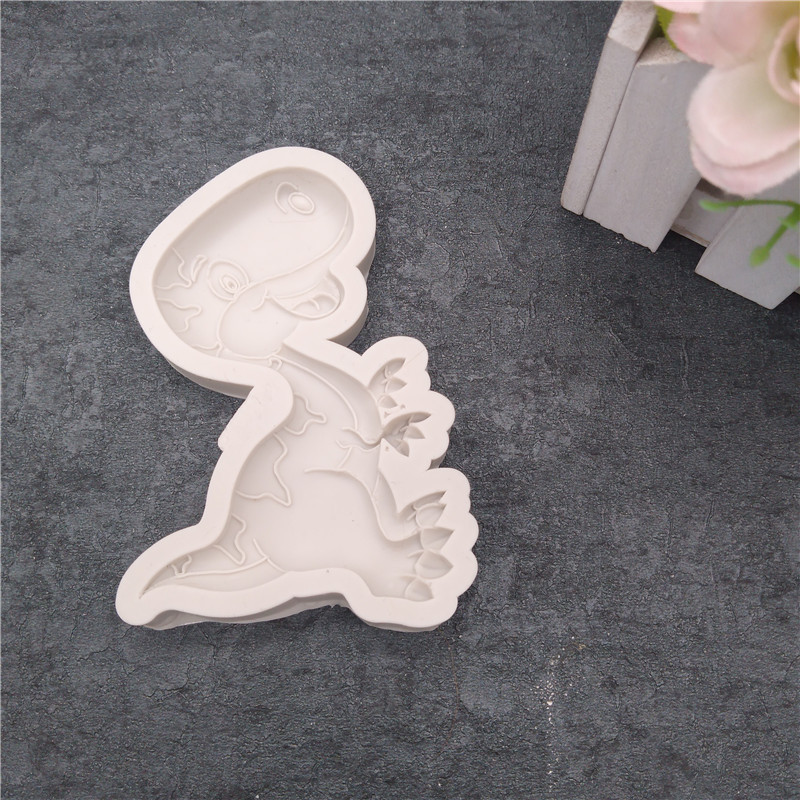 Молд силиконовый Динозавр 101 на 67 мм серый Киев - изображение 3