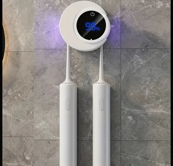 Автоматический настенный держатель-стерилизатор для зубных щеток с УФ-дезинфекцией, стерилизатор с дисплеем Коломия