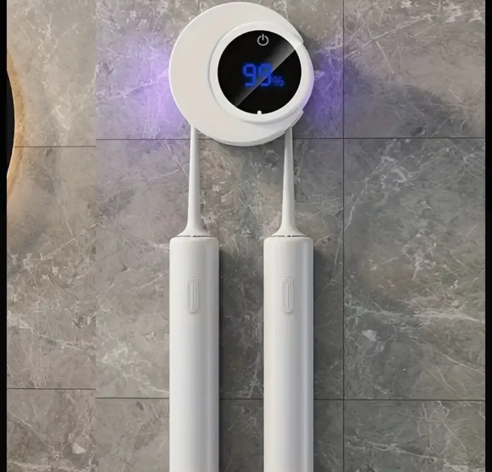 Автоматический настенный держатель-стерилизатор для зубных щеток с УФ-дезинфекцией, стерилизатор с дисплеем Коломия - фото 1