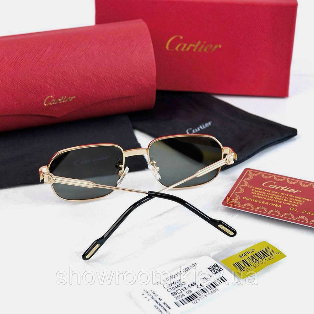 Мужские солнцезащитные брендовые очки (0445) gold Lux Киев - изображение 6