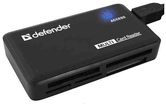 USB-хаб Defender Card Reader Optimus USB 2.0 Black (83501) (6054061) Київ
