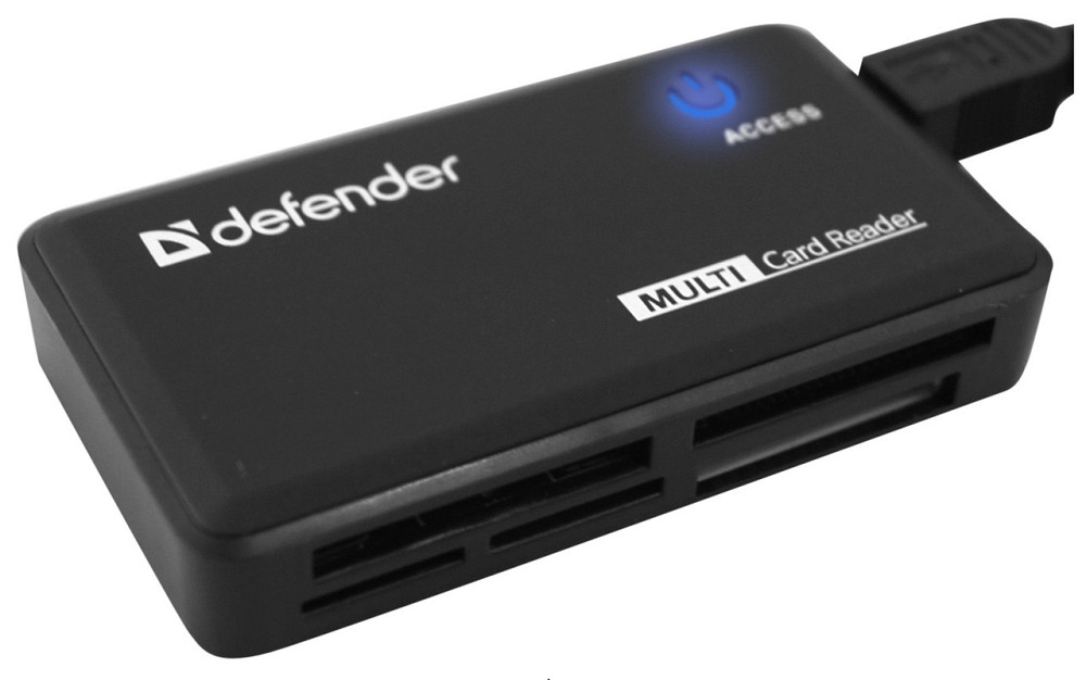 USB-хаб Defender Card Reader Optimus USB 2.0 Black (83501) (6054061) Київ - фото 2