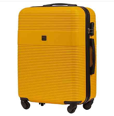 Валіза пластикова WINGS 5398 мала 55 см жовта Київ