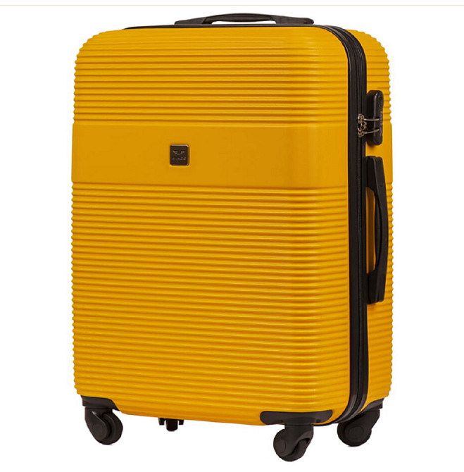 Валіза пластикова WINGS 5398 мала 55 см жовта Київ - фото 1