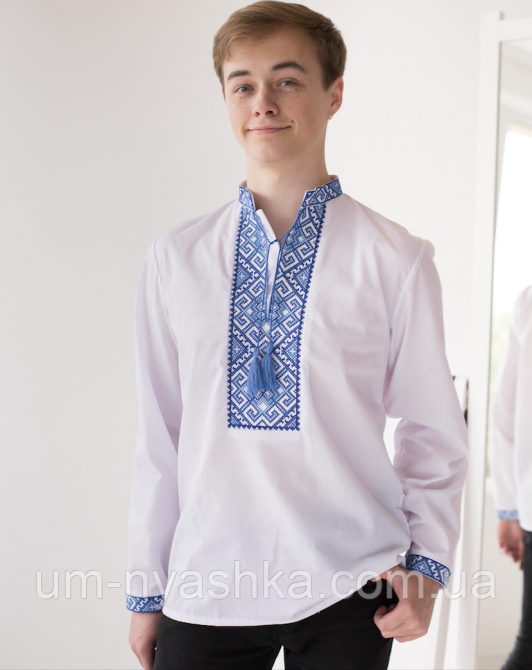 Вишиванка підліткова для хлопчика "Тарас" синя 170, 176 Кривий Ріг - фото 1