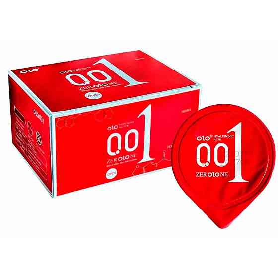 Презервативи Olo 0.01 RED 10 шт збуджуючі з гіалуроновою кислотою Sex Aura Київ
