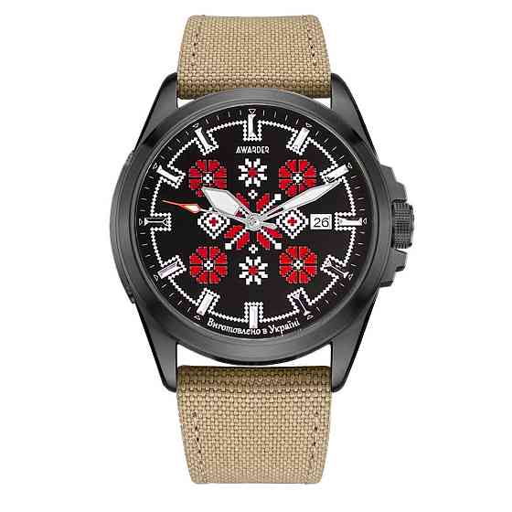 Awarder Embroidery Black-Red Khaki Automatic 10ATM SBR Київ