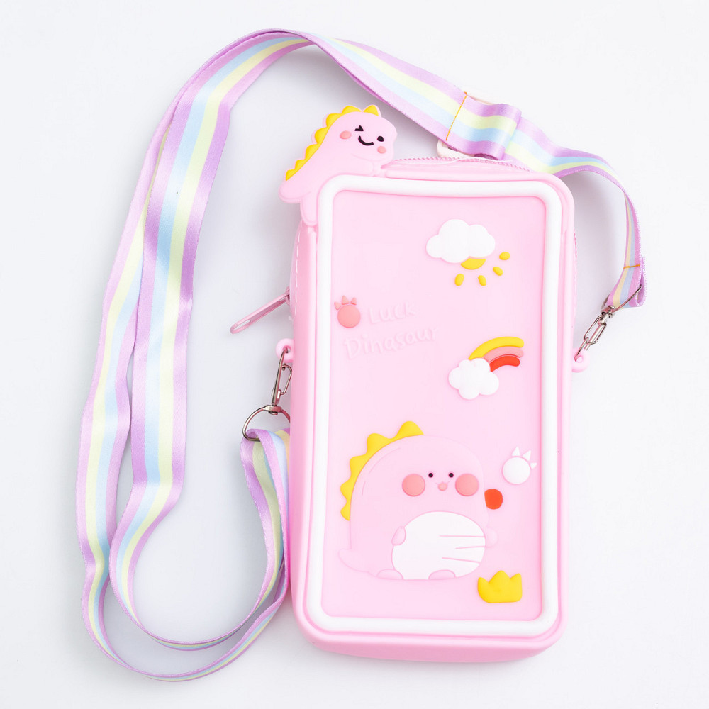 Рожева силіконова дитяча сумочка-кошелек 17x10 см Київ - фото 1