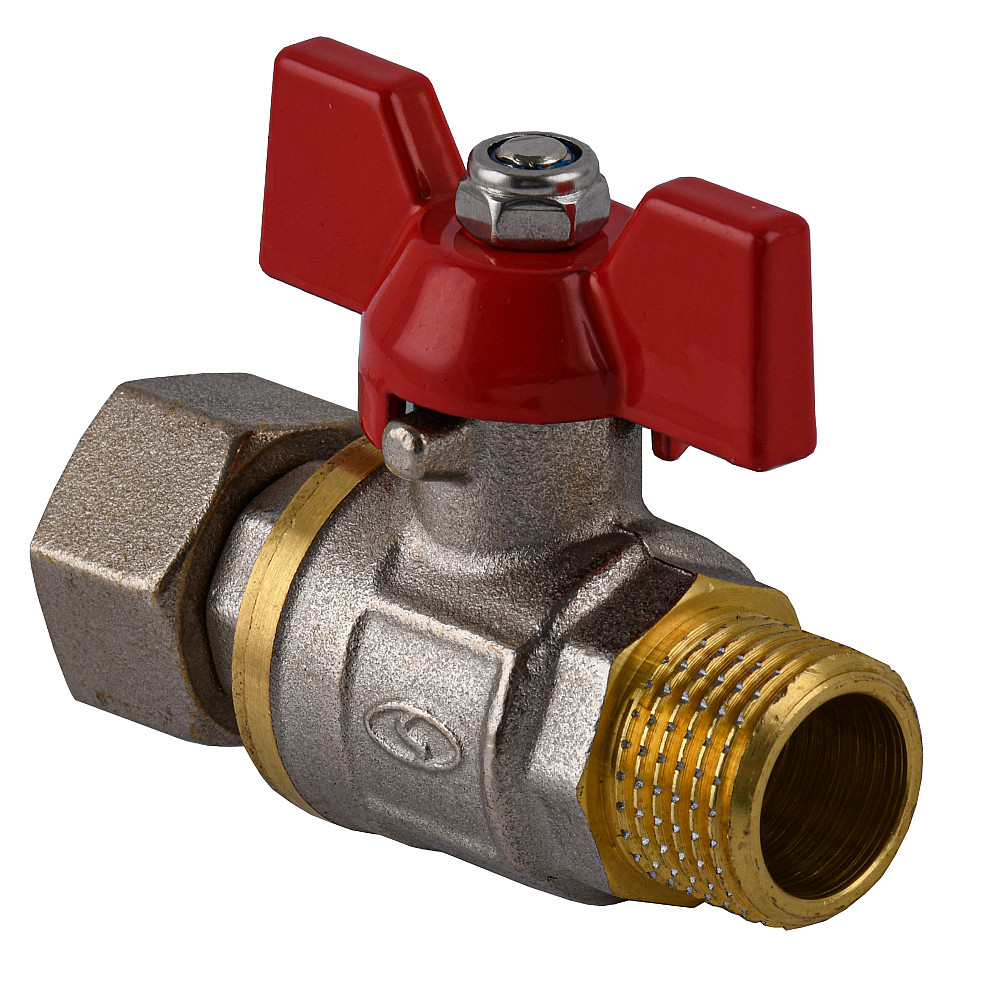 Кран кульовий прямий з накидною гайкою SOLOMON 1/2″ ЗВ PN40 (V5002-S) Луцьк - фото 3