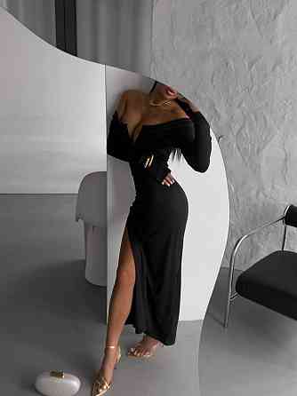 Жіноче романтичне вечірнє мідіплаття з розрізом 46/48 Одеса