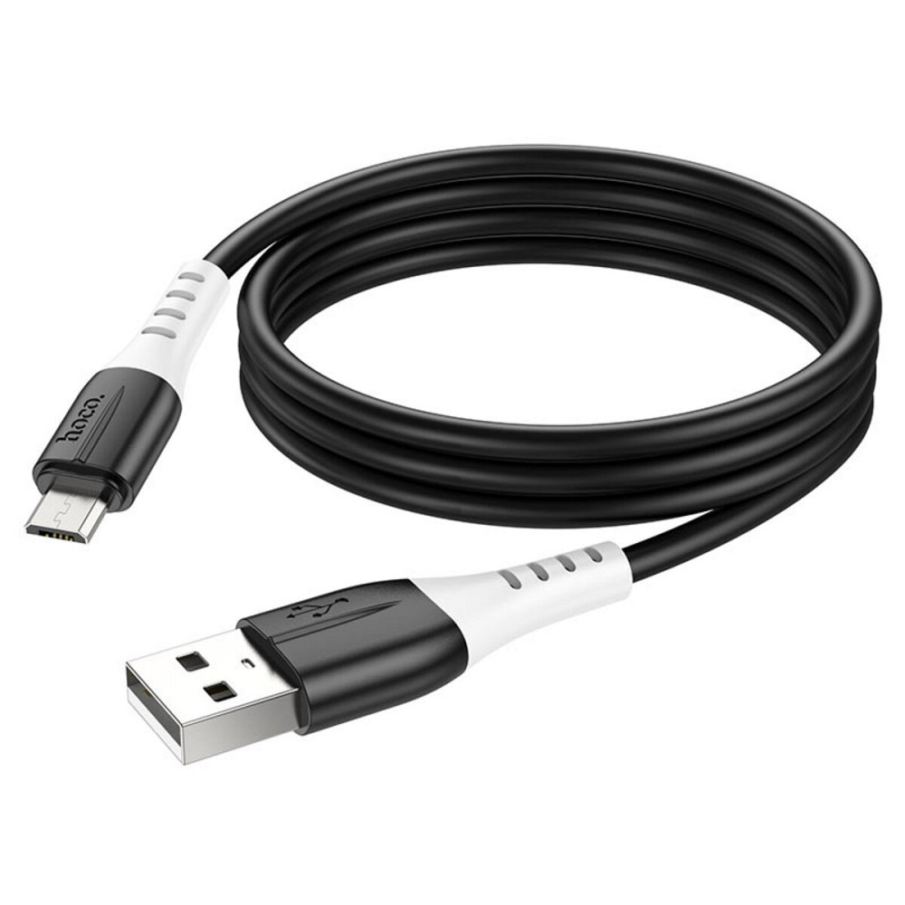 Кабель HOCO X82 USB to Micro 2.4A, 1m, silicone, silicone connectors, Black Киев - изображение 1