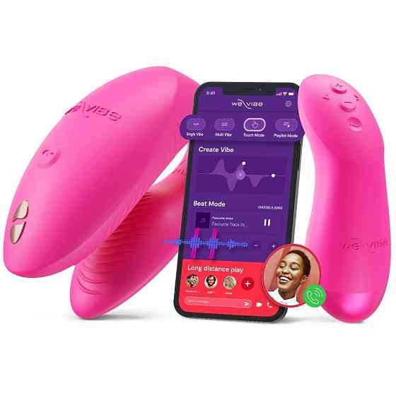 Вибратор для пар We-Vibe Chorus Pro Electric Pink с пультом и приложением, розовый Sex Aura Киев