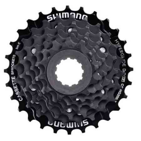 Касета для велосипеда SHIMANO CS-HG200-7 12-28 7 швидкостей чорна Бровари