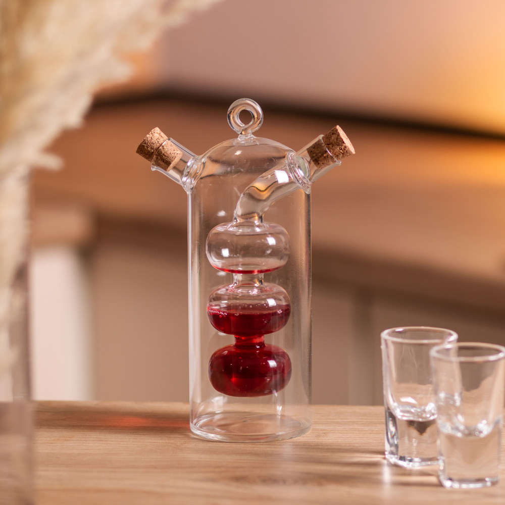 Yiwu Пляшка для олії та оцту 2 в 1 скляна 400 мл для оливкової, соняшникової олії та оцту HP-34 Киев - изображение 5