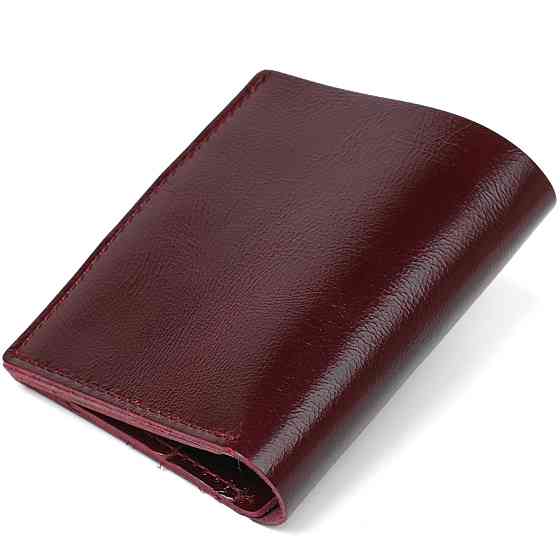 Жіноче глянсове шкіряне портмоне Shvigel 16484 Бордовий Київ