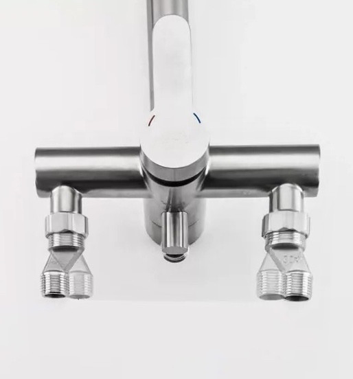 Смеситель для ванны универсальный Zerix DAX-006 (EURO) нержавеющая сталь (ZX3150) Черновцы - изображение 7