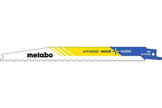Полотно пилкове для шабельних пил Metabo «UNIVERSAL WOOD + METAL», 200 X 1,25 мм 631912000 Коломия