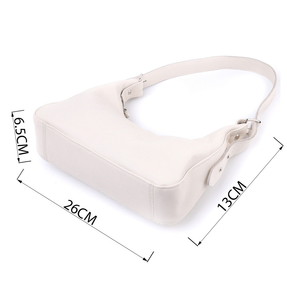 Сумка багет з регульованим ременем з натуральної шкіри Бежева (SHVIGEL) Київ - фото 7