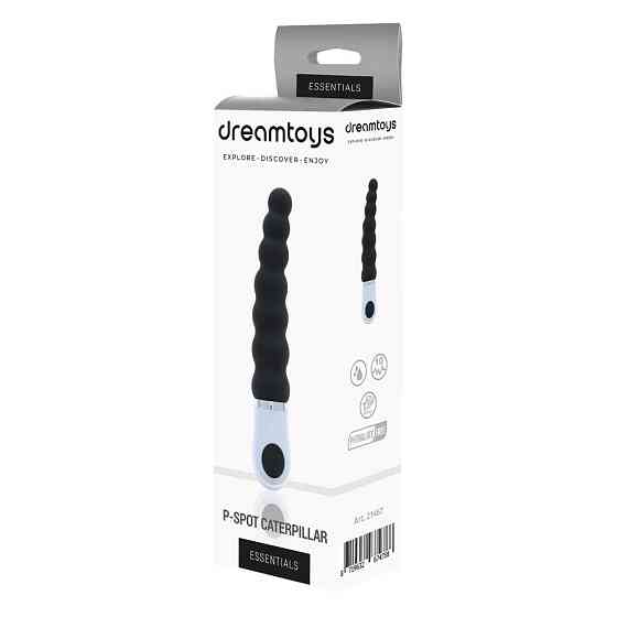 Анальний вібратор Dream Toys Essentials P-Spot Caterpillar, чорний, 15 × 2,5 см Sex Aura Київ