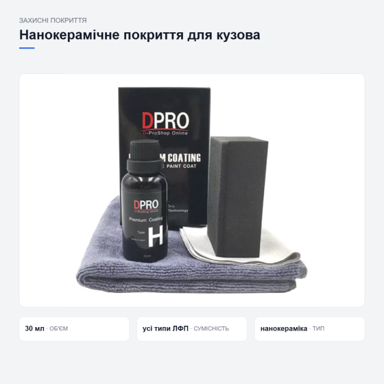 Захисне покриття DPro Type H для кузова авто Київ