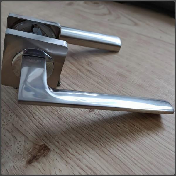 Ручка дверна KEDR на квадрат. розетці R08.148-AL-SN/CP Харків - фото 3