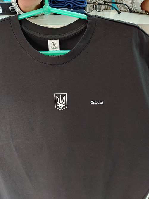 Чоловіча футболка з трізубом Lans L 12.020 3XL, Черный Київ - фото 3