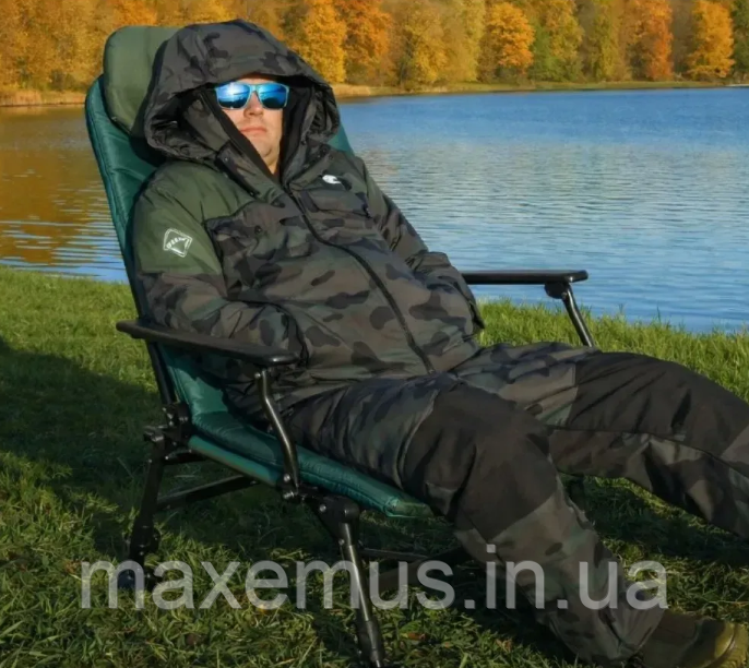 Карповое кресло раскладное для рыбалки Bonro B-20 Зеленое (до 150 кг, спинка 180°) Мостиська - фото 19