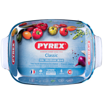 Форма для выпечки Pyrex Classic прямокутна 38 х 25 х 6,5 см 3.6 л (232B000/8046) Винница - изображение 4