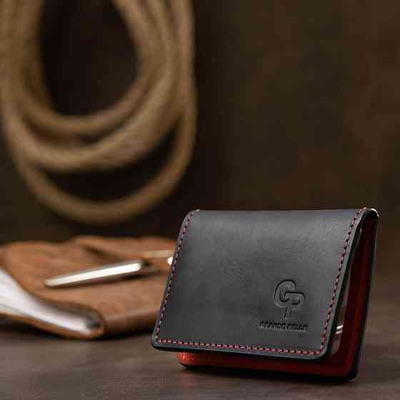 Кожаная винтажная обложка для прав GRANDE PELLE 11535 Черный Киев