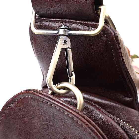 Зручна сумка через плече в модному кольорі з екошкіри Vintage 22794 Коричневий Київ