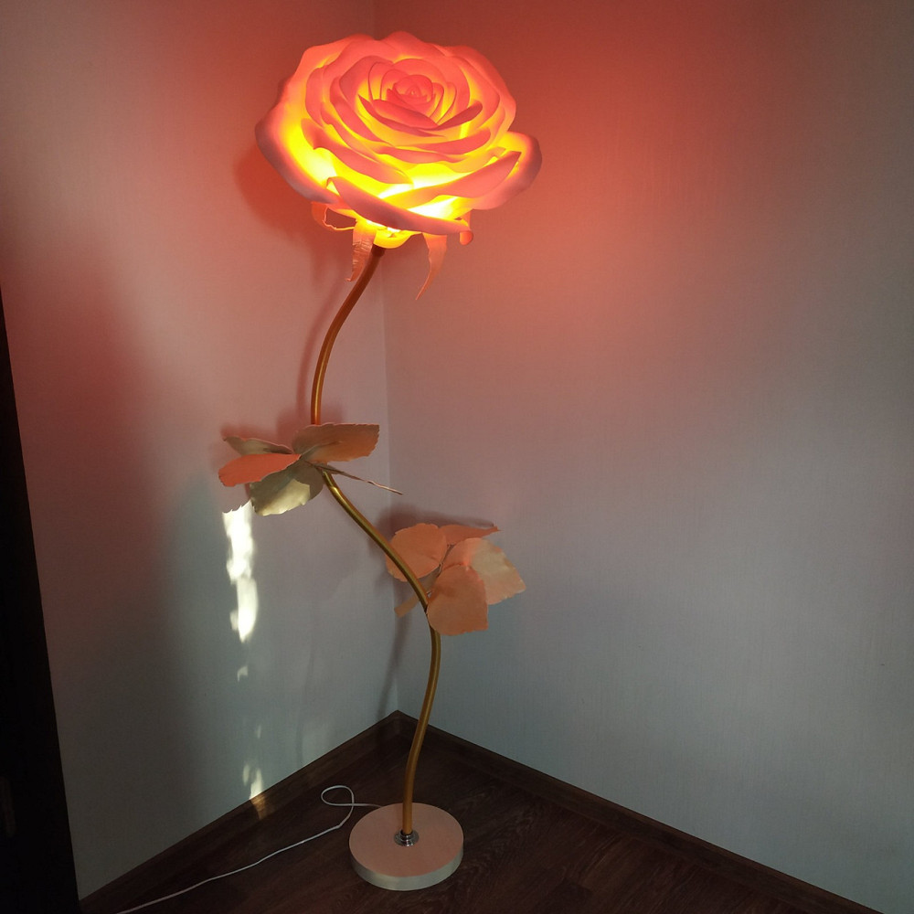 Торшер-нічник "Кремова троянда" Дніпро - фото 2