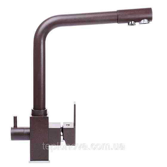 Смеситель для кухни под осмос Globus Lux LAZER GLLR-0100-6-MARONE Черновцы