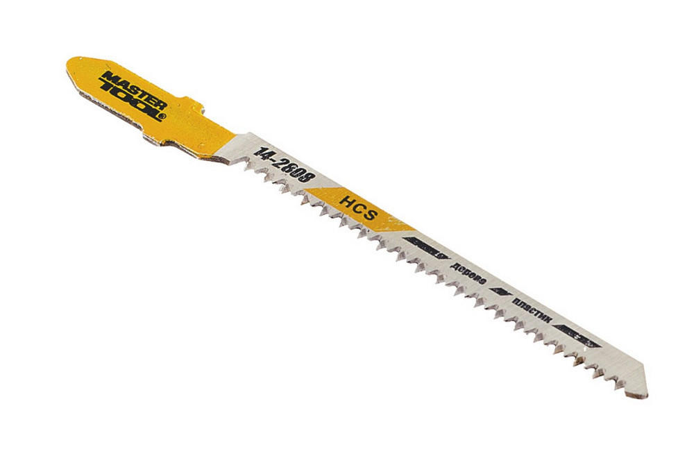 Полотно пильне для лобзика MASTERTOOL T101AO 5 шт дерево/пластик чистий фігурний різ 20TPI/77 мм 14-2808 Рівне - фото 1