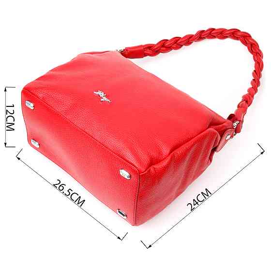 Привлекательная женская сумка KARYA 20863 кожаная Красный Киев