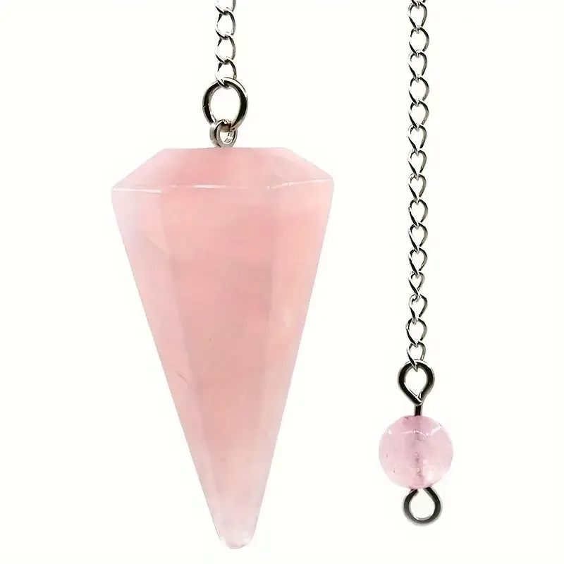 Маятник биолокационный из розового кварца 2.5 см на цепочке 16 см. Киев - изображение 1