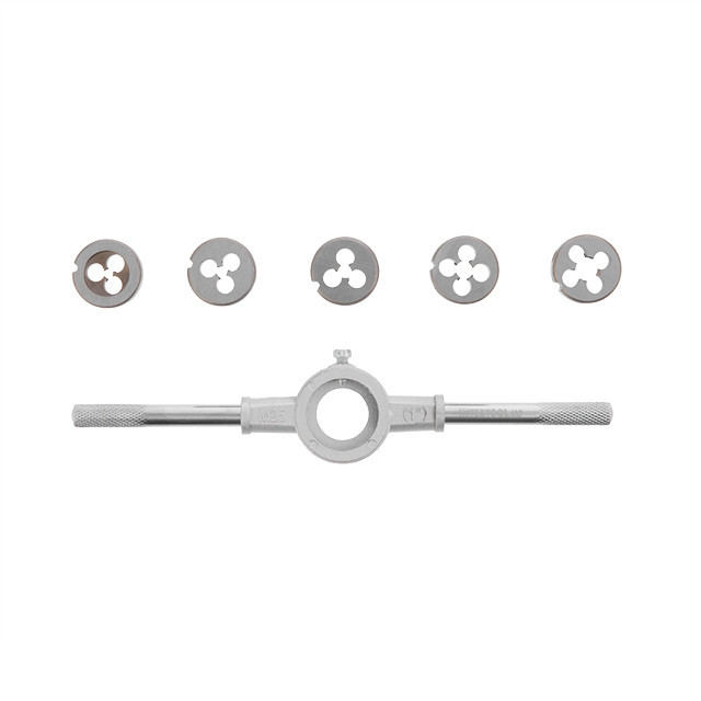 Нибор плашек с держателем, 6 ед., M4, M5, M6, M8, M10 INTERTOOL SD-8019 Киев - изображение 3