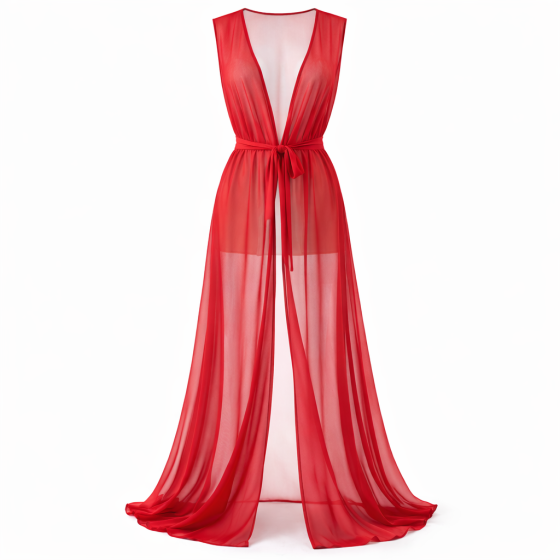 Пляжний халат шифоновий 42 червоний Київ