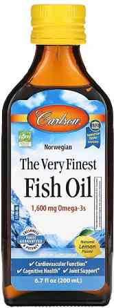 Риб'ячий жир Carlson Fish Oil 1600 мг 200 мл лимон Київ
