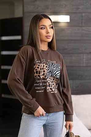 Трикотажний жіночий світшот двонитка "Safari" | Норма і батал Київ