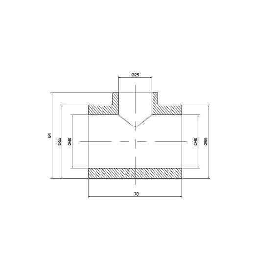 Тройник PPR Thermo Alliance 40х25х40 Київ