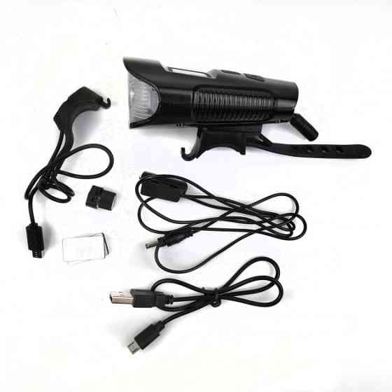 Велосипедный передний фонарь фара FY-317 с сигналом и велокомпьютером Винница