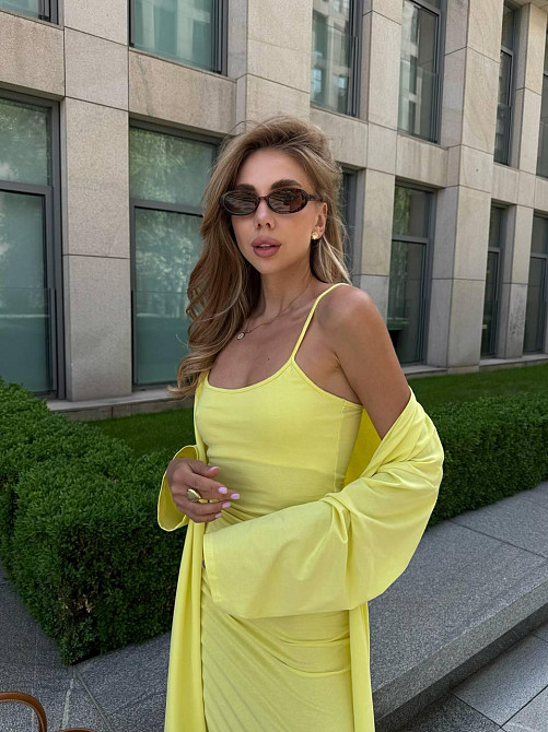 Женский комплект платье + кардиган Лимонный Харьков - изображение 3