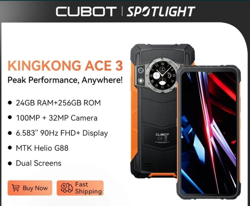 Смартфон Cubot King Kong ACE 3 8/256Gb. 33w 5100mAh 100mp G88 NFC IP68/69 Киев - изображение 7