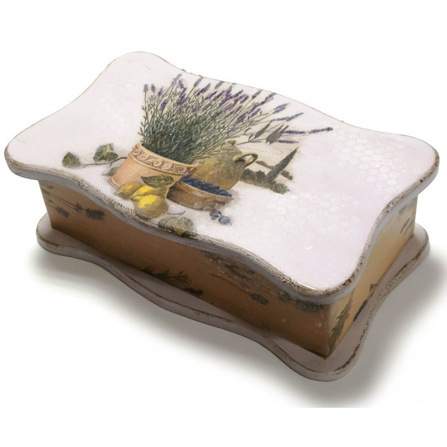 Скринька дерев'яна з фігурною кришкою Лаванда Київ - фото 2