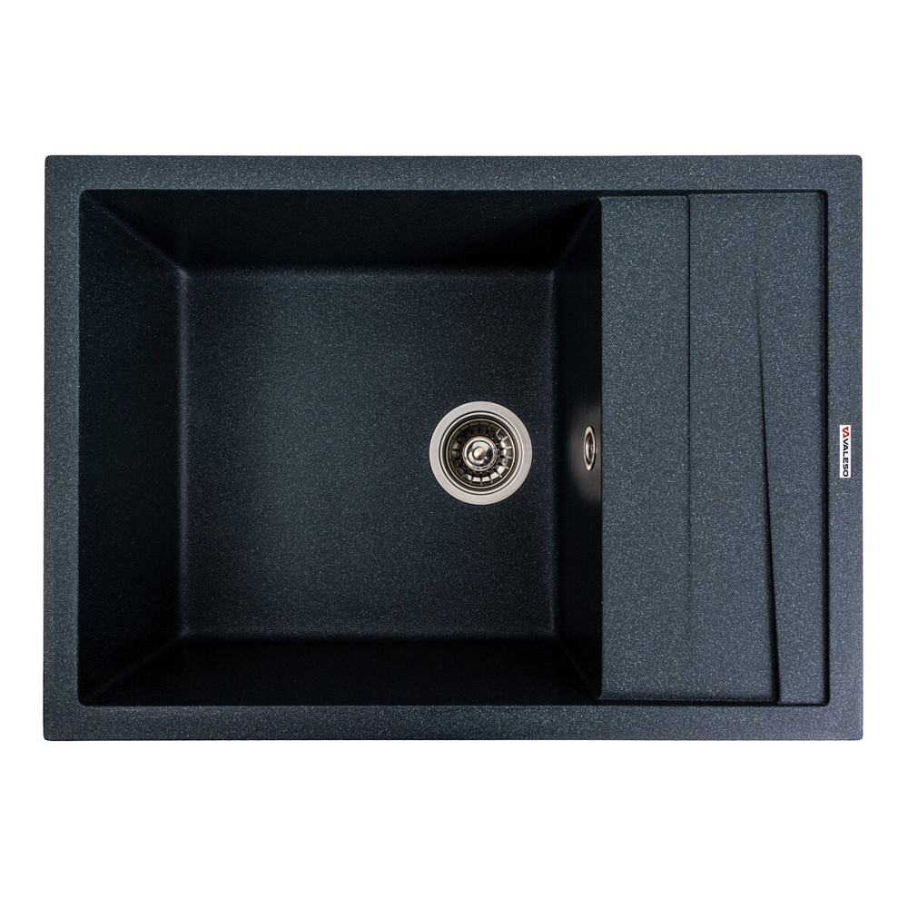 VALESO Гранітна мийка для кухні VALESO CASCADA 7050 матова Антрацит Коломия - фото 7