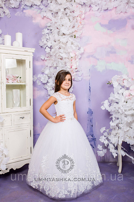 Длинное нарядное платье Дианочка Белое на 4-5, 6-7 лет Кривой Рог - изображение 3