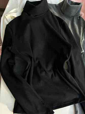 Жіночий теплий базовий гольф ангора на флісі Чорний, 42/46 Одеса