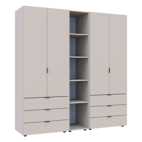 Комплект шкафов для одежды Doros Гелар (3 шт.) 193,2х49,5х203,4 см Кашемир (DRS-011249) Львов