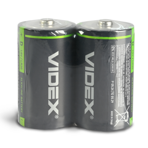 Батарейка лужна D/LR20 (пл-2 шт.) Videx Житомир